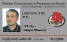 Legitymacja - Polskie Stowarzyszenie Prezenterów Muzyki DJ UNION 2016