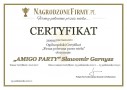 AMIGO PARTY - Sławomir Garnysz - Certyfikat *Firma polecana przez wielu*